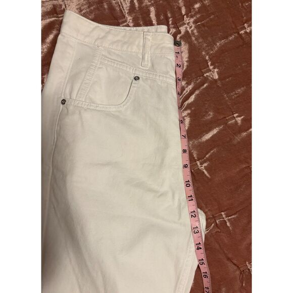 NWT Zara High Rise Straight Decorative Seam Front Jeans, White, Sz. 6 - Picture 9 of 10
